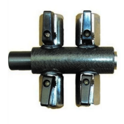 4 way air manifold with 18mm inlet, ball valves and 4 airline outlets for pond aeration