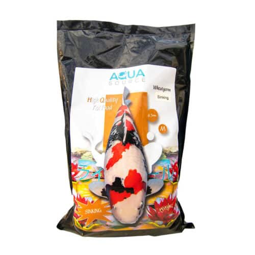 Aqua Source Wheatgerm Sinking Koi Food for winter feeding cold water nutrition and natural bottom feeding