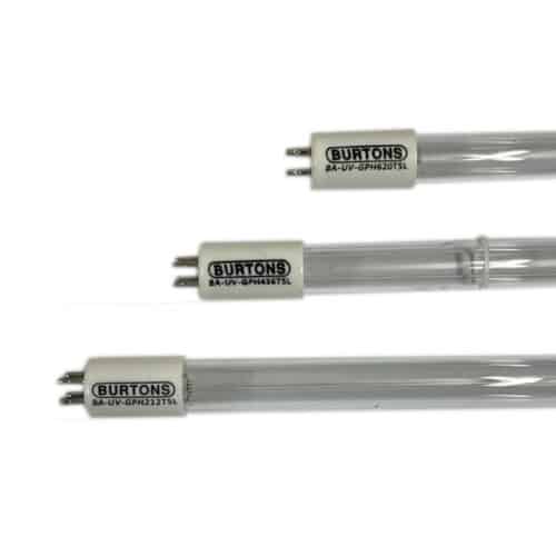 Burtons replacement UV bulbs for pond steriliser systems UV-C lamps for algae control and water clarity