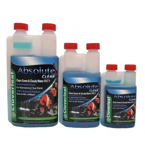 Cloverleaf Absolute Clear pond and aquarium water clarifier for cloudy water and suspended particles