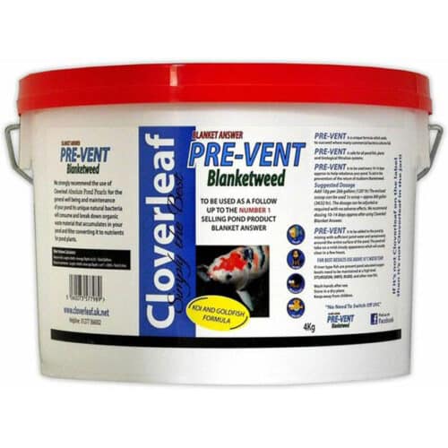 Cloverleaf Pre-Vent Blanketweed biological pond treatment for blanket weed prevention and pond rebalancing