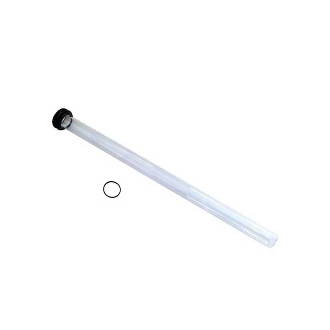 Filtreau quartz sleeve for amalgam UV pond steriliser systems protecting UV lamp and maintaining water clarity