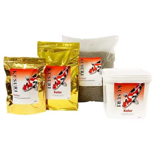 Kusuri Kolor Koi Food with Spirulina and Astaxanthin for enhanced koi colour