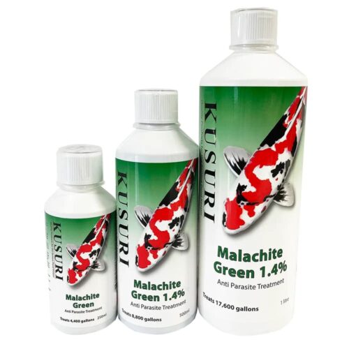 Kusuri Malachite Green external parasite and White Spot treatment for koi ponds