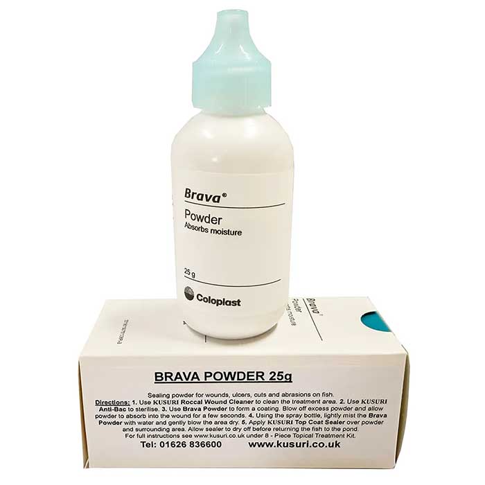 Kusuri Brava Powder fish wound adhesion powder for koi ulcers and injuries