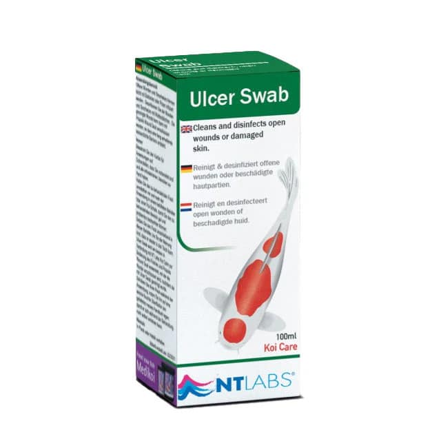 NT Labs Ulcer Swab 100ml for fish wound cleaning
