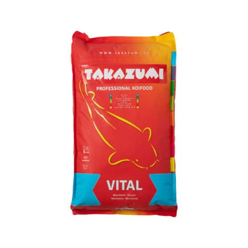Takazumi Vital floating koi food for immune support and winter feeding