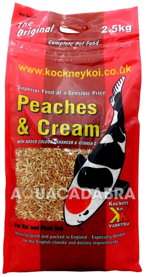 Yamitsu Peaches-Cream floating two-colour pond fish food for koi and pond fish