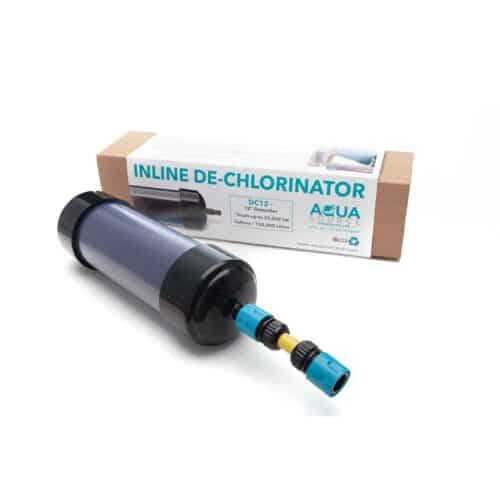 Aqua Source Inline Dechlorinator carbon filter for koi pond water changes and top-ups