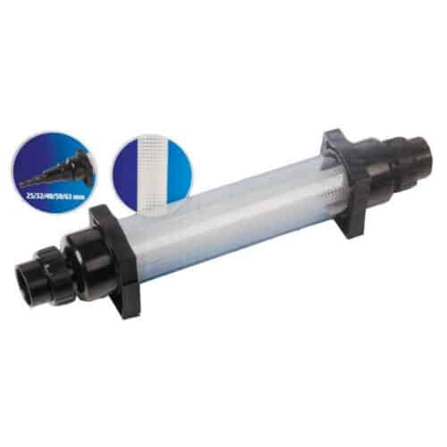 DIRTY Harry transparent in-line pre-filter for pond pump protection