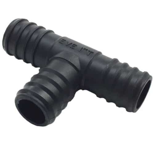 Kockney Koi T-piece barbed hose joiner for splitting flexible pond-pipe flow