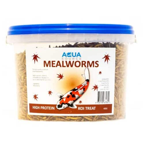 Mealworms 400g premium high-protein treat for koi and ornamental pond fish