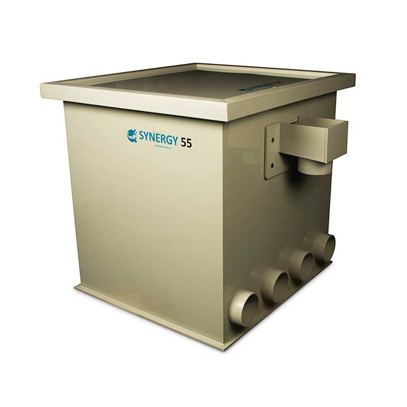 Synergy 55 high-performance pond filter for koi ponds with automated drum cleaning and mechanical-biological filtration