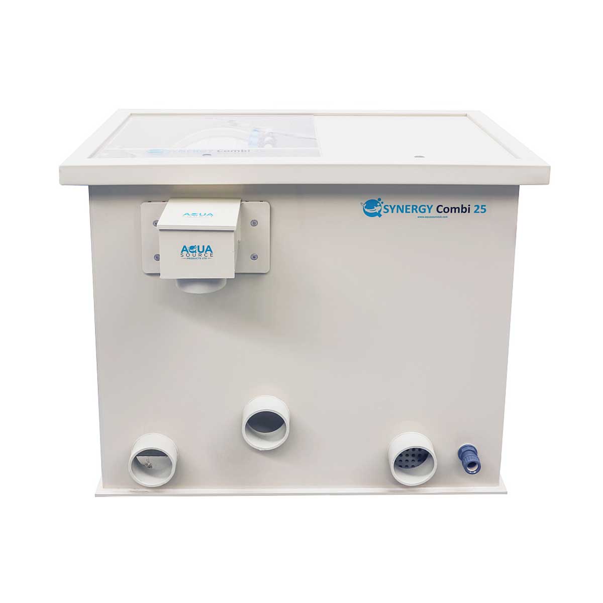 Synergy Combi 25 pond filter with automated drum cleaning, biochamber, and high-performance mechanical and biological filtration