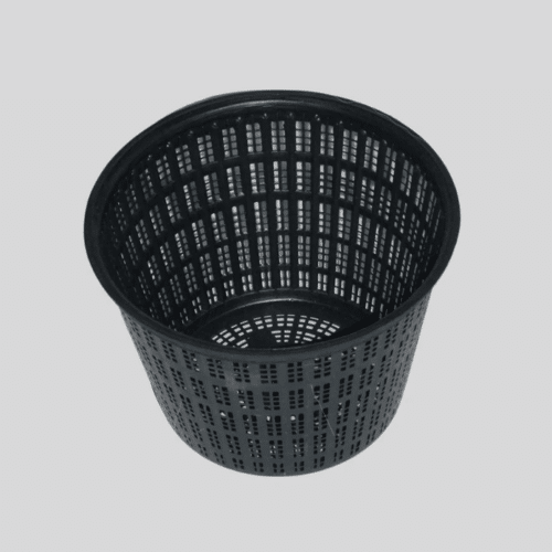 Finofil 1 Litre Round Aquatic Basket 14cm fine mesh pond plant basket made from 100% recycled plastic for aquatic soil small marginal plants and pond planting