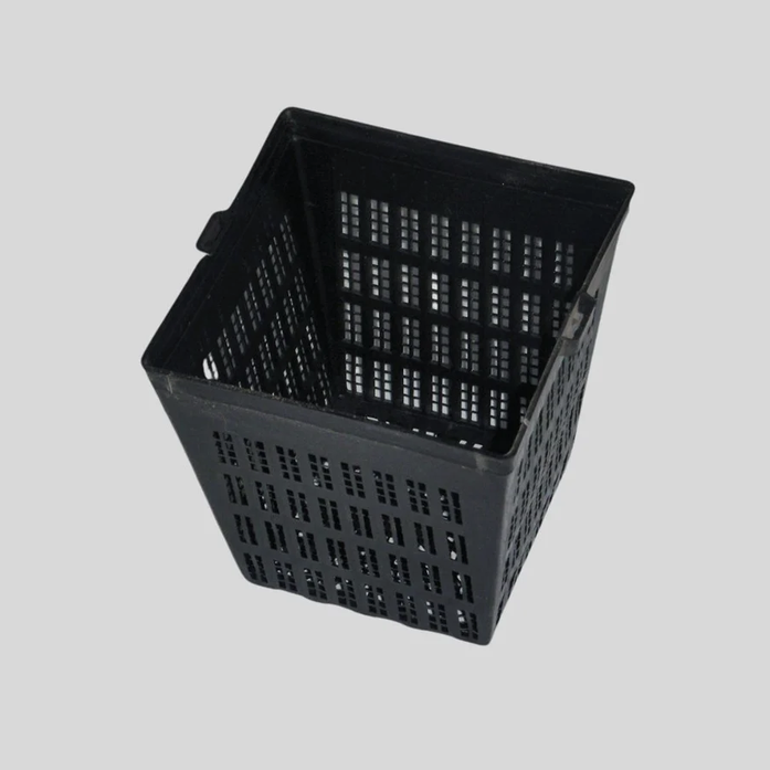 Finofil 1 Litre Square Aquatic Basket 11cm fine mesh pond plant basket made from 100% recycled plastic for aquatic soil small marginal plants and pond planting