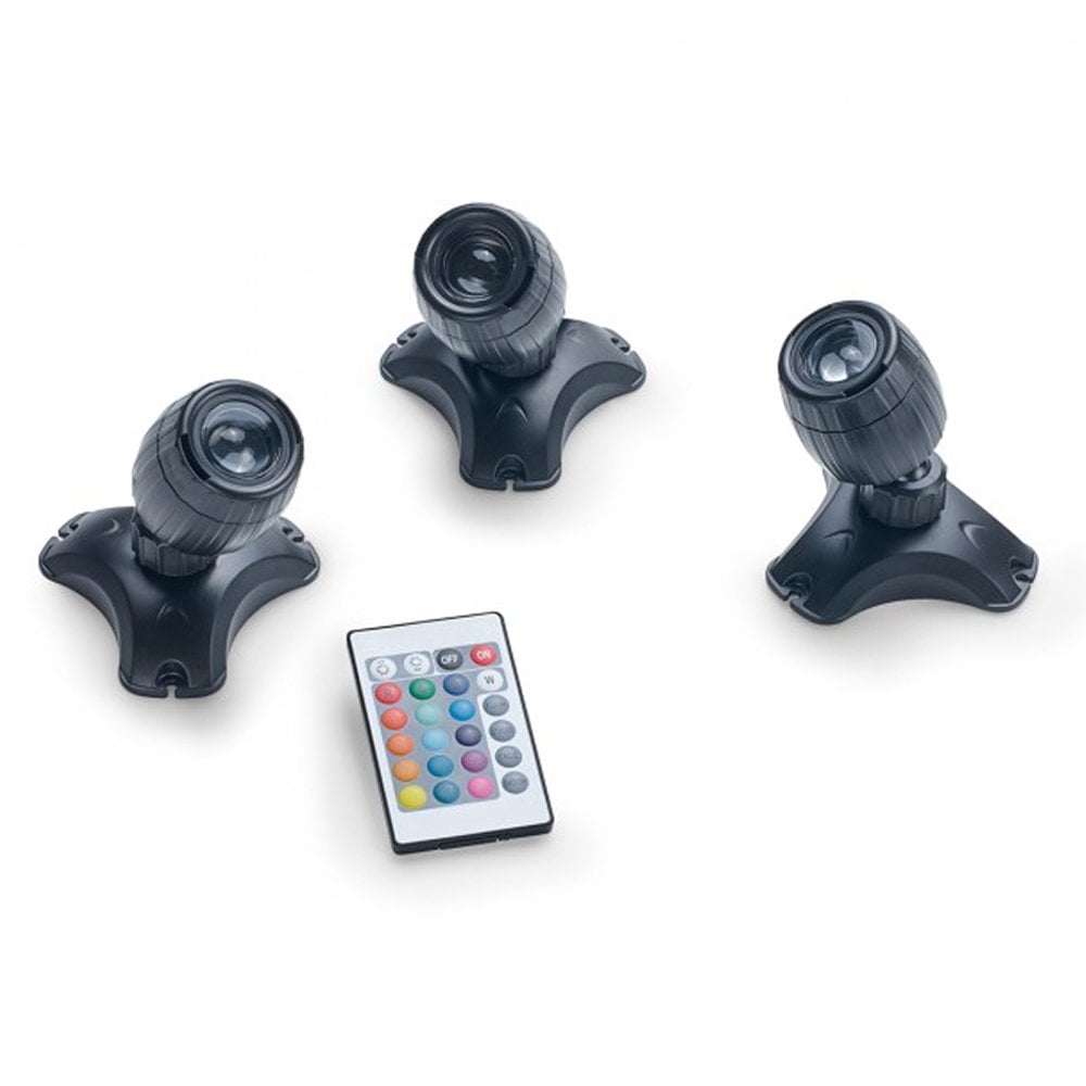 Pontec PondoStar LED RGB Set 3 with three lights remote and transformer