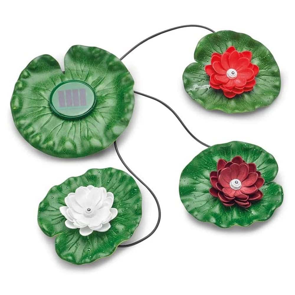Pontec PondoSolar Lily LED Set 3 floating solar pond lights