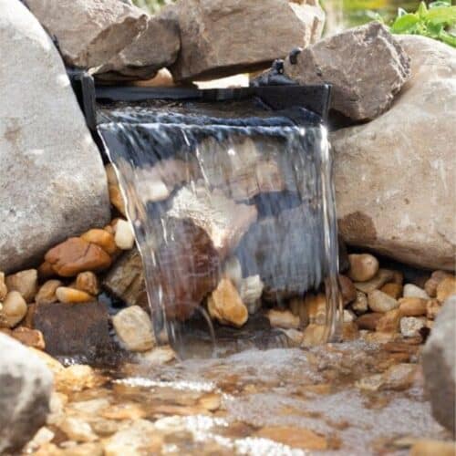 Pontec PondoFall installed waterfall blade