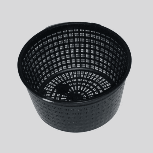 Finofil 3.5 Litre Round Aquatic Basket 23cm fine mesh pond plant basket made from 100% recycled plastic for aquatic soil marginal plants and pond planting