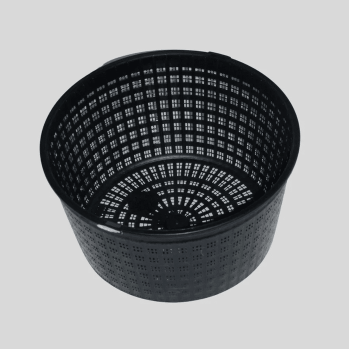Finofil 3.5 Litre Round Aquatic Basket 23cm fine mesh pond plant basket made from 100% recycled plastic for aquatic soil marginal plants and pond planting