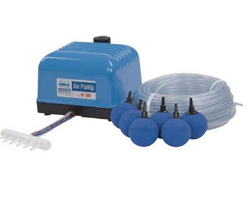 AquaForte Air Pump Flow V-60 SET (with line / stones)