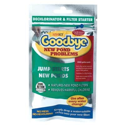 Nishikoi Goodbye New Pond Problems filter bacteria and dechlorinator