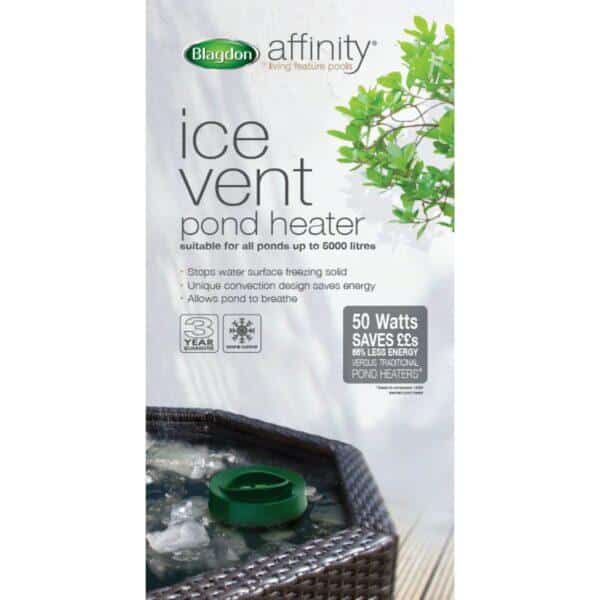 Blagdon Affinity Ice Vent 50W pond heater keeping a breathing hole open