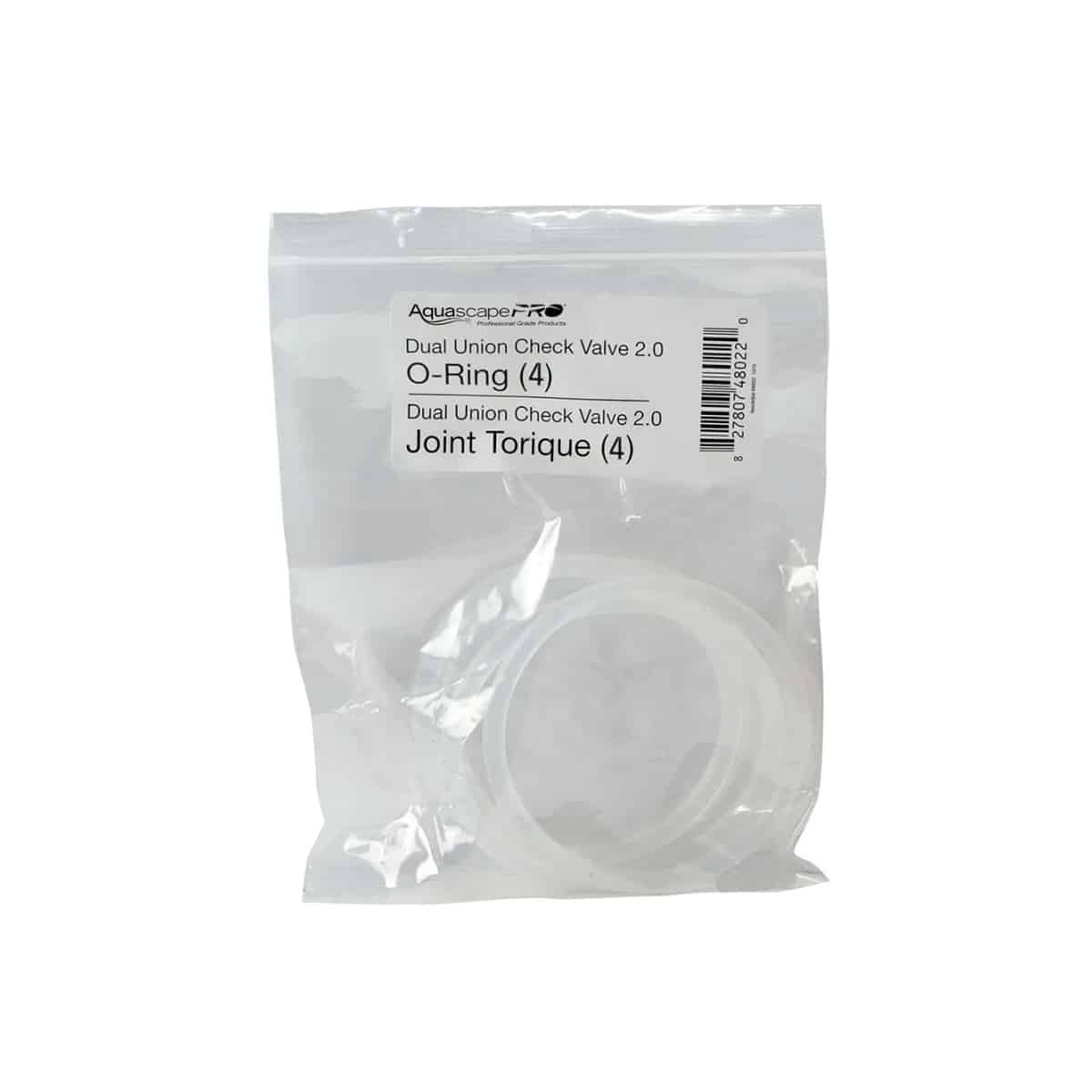 Aquascape Check Valve Dual Union 2.0 - O-Ring Pack of 4 - genuine Aquascape product