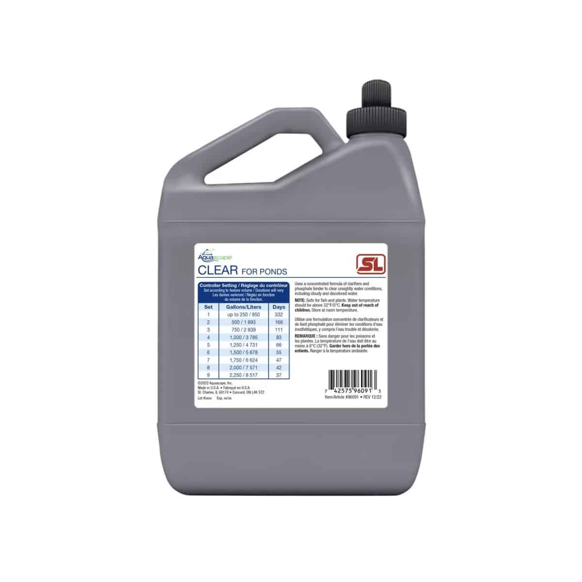 Aquascape Clear for Ponds SL - 1 L – rear view