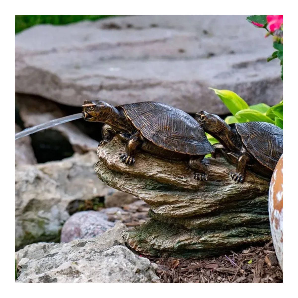 Aquascape Double Turtle on Log Spitter