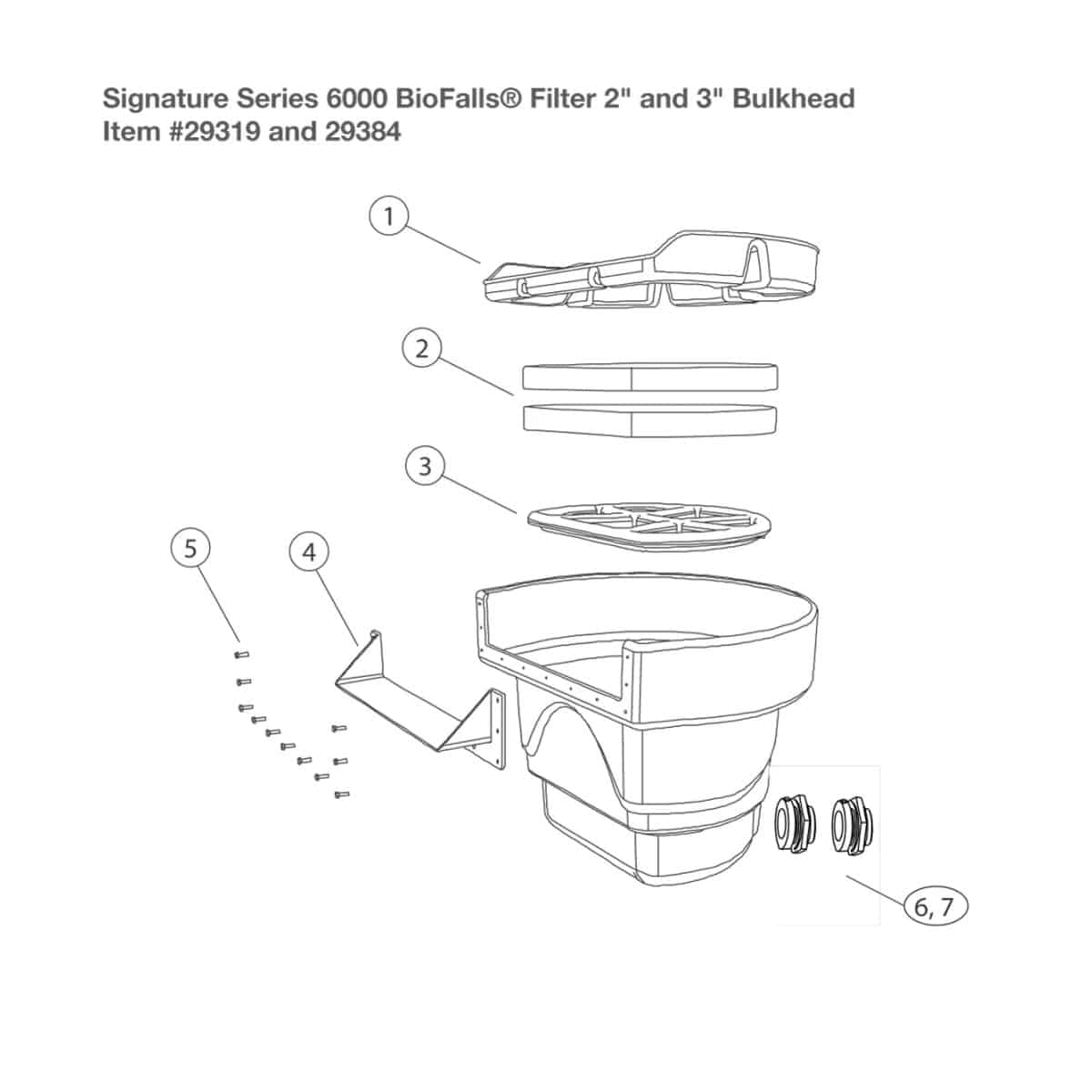 Aquascape Signature Series BioFalls Filter with – included components