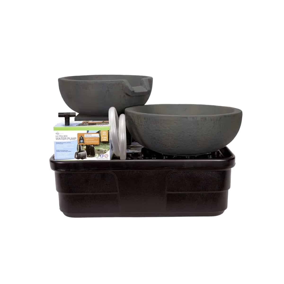 Aquascape Spillway Bowl and Basin Fountain Kit - Iron Ore - 19"/21" Diameter (49/52 cm)