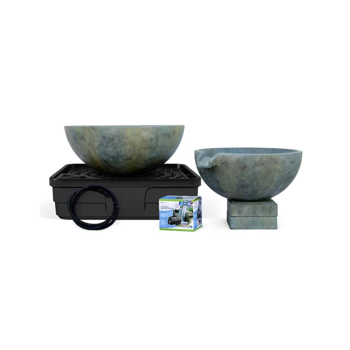 Aquascape Spillway Bowl and Basin Fountain Kit - Patina - 32"/40" Diameter (81/102 cm)