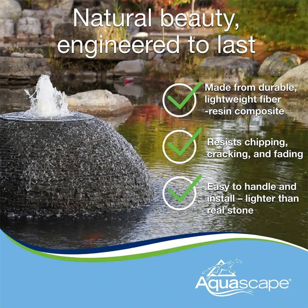 Aquascape Stacked Slate Sphere - 24" Diameter (61 cm) official Aquascape image 5
