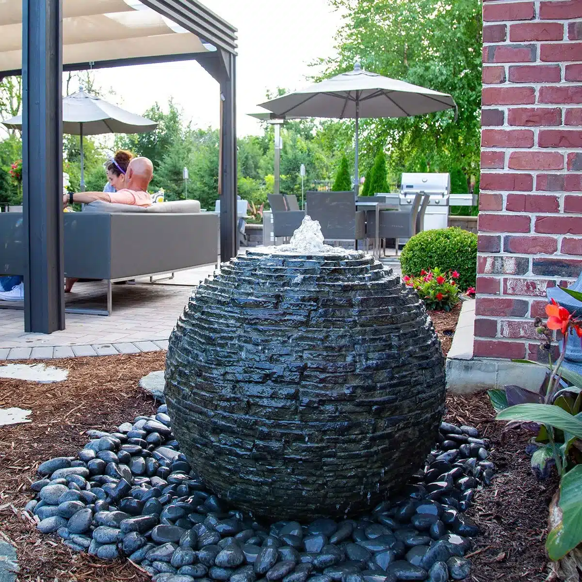 Aquascape Stacked Slate Sphere - 24" Diameter (61 cm) official Aquascape image 2