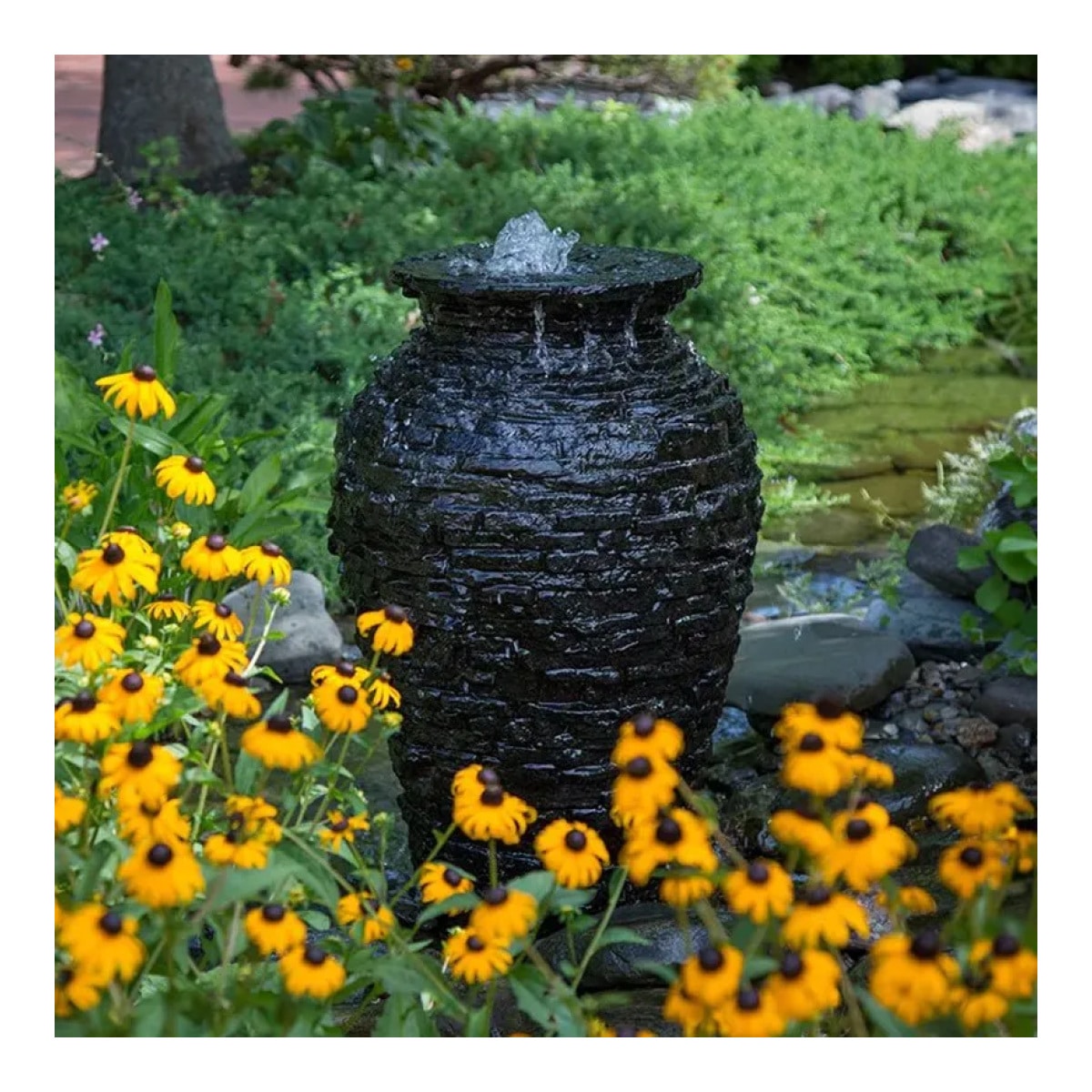 Aquascape Stacked Slate Urn - 33.5" H (85 cm)