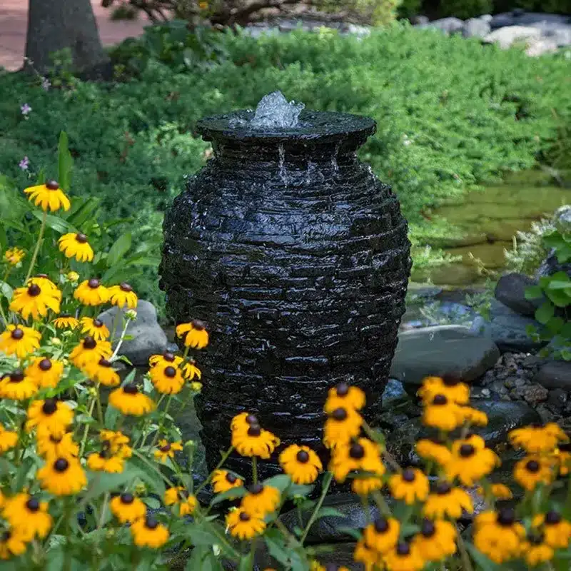 Aquascape Stacked Slate Urn Fountain Kit - 33.5" H (85 cm) official Aquascape image 2