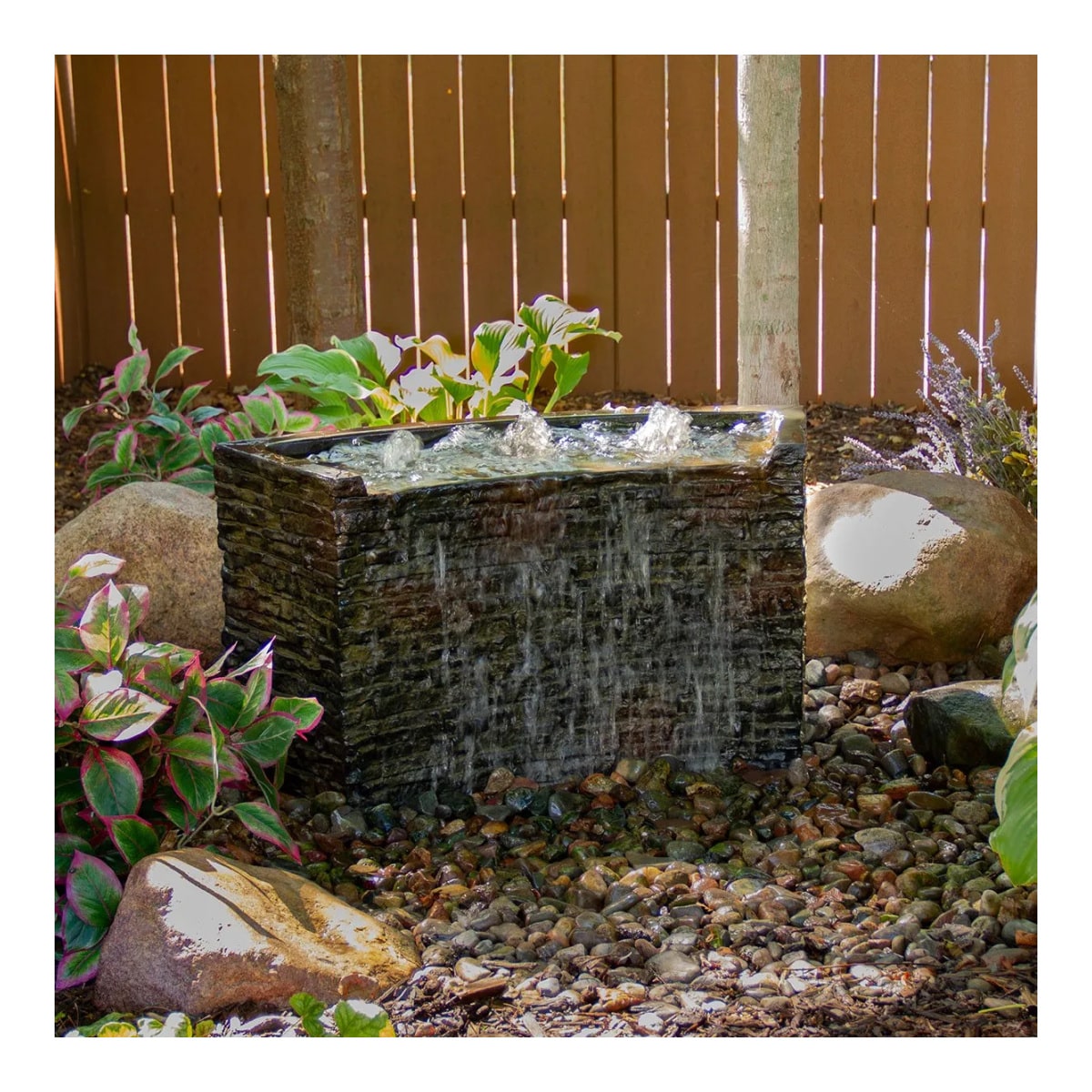 Aquascape Stacked Slate Wall Base – Curved - 13" H (33 cm)