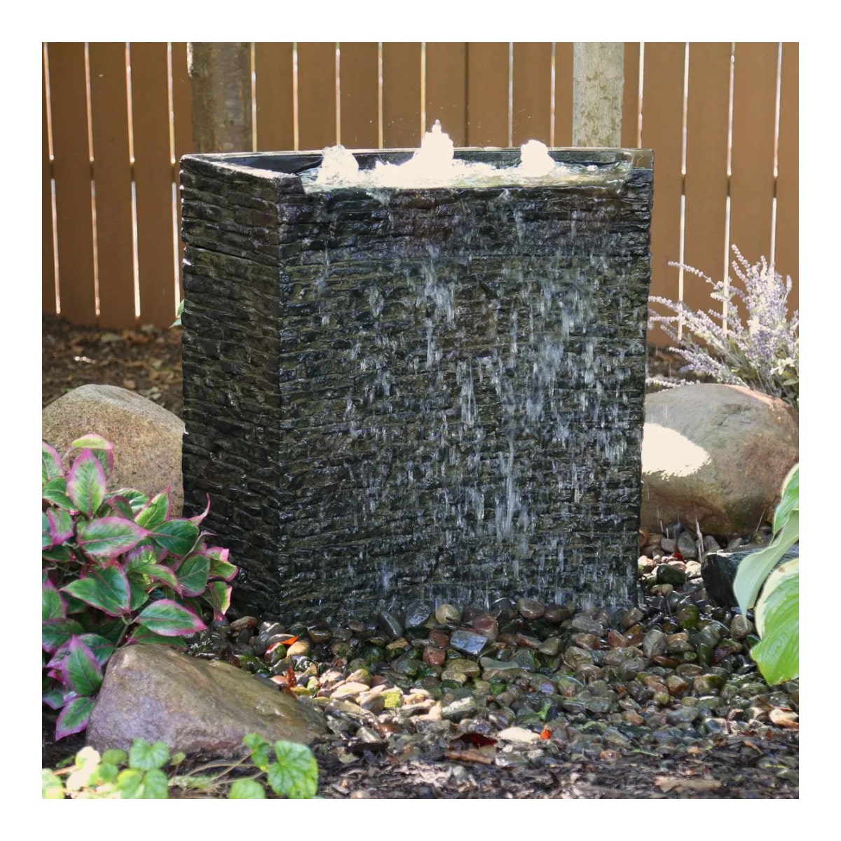 Aquascape Stacked Slate Wall Base – Curved - 26" H (66 cm)