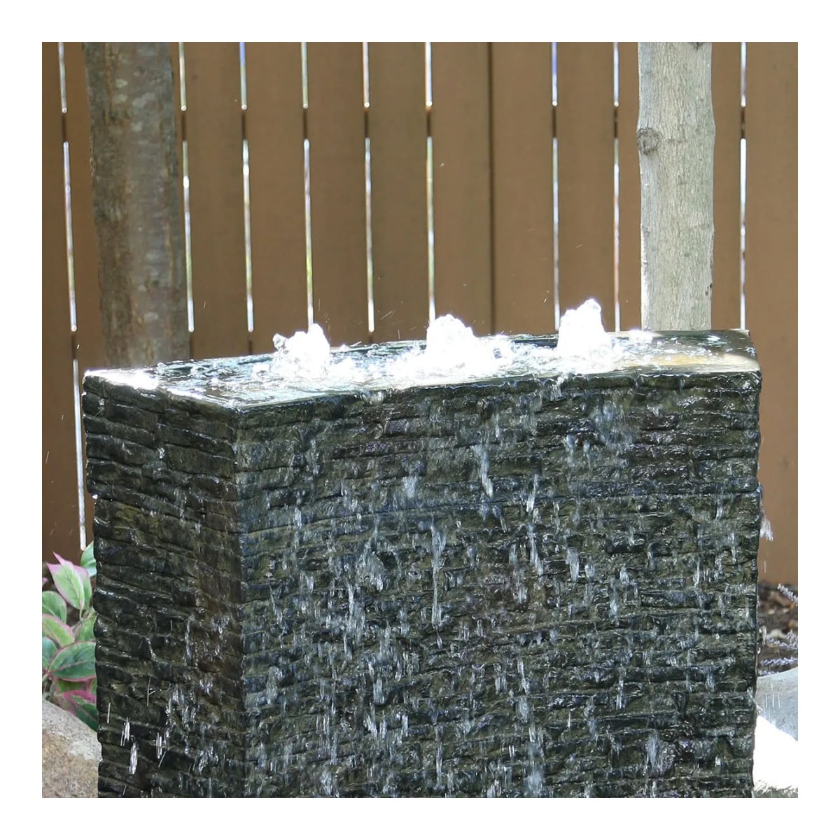 Aquascape Stacked Slate Wall Topper – Curved Quad Spill