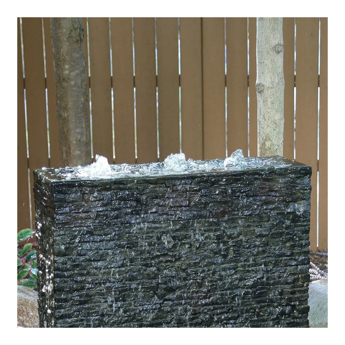 Aquascape Stacked Slate Wall Topper – Straight Quad Spill