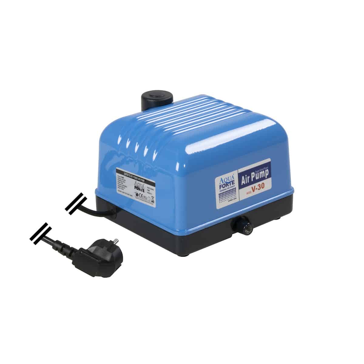 AquaForte Flow V-30 pond air pump on a white background