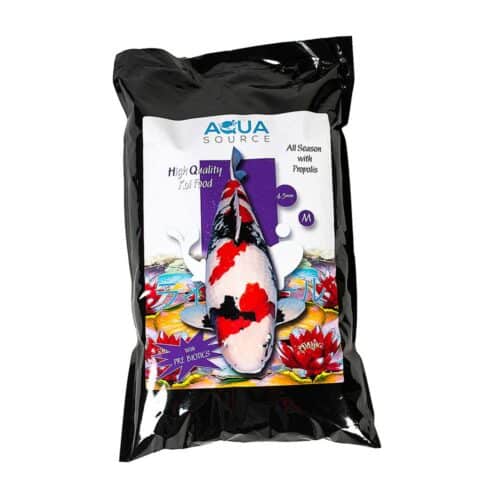 Aqua Source All Season with Bee Propolis 3kg floating koi food in 3mm and 4.5mm pellets