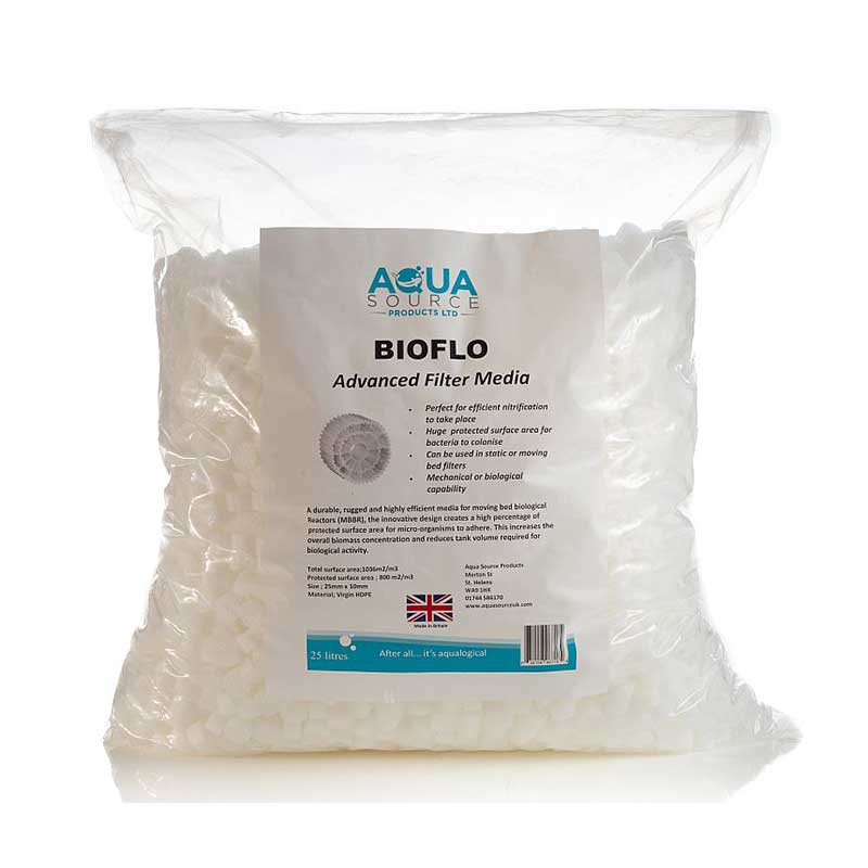 Aqua Source BIOFLO biological moving bed filter media for koi ponds MBBR and RAS systems