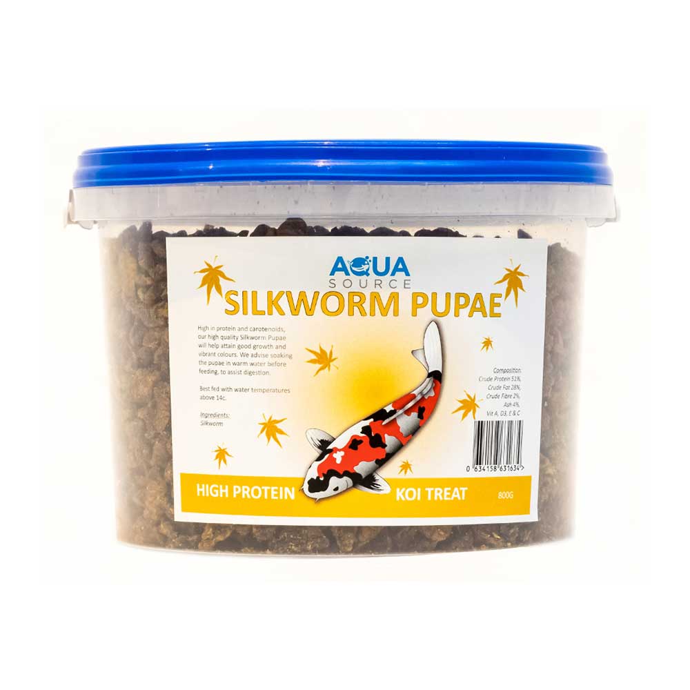 Aqua Source Silkworm Pupae 800g high protein natural koi treats rich in carotenoids