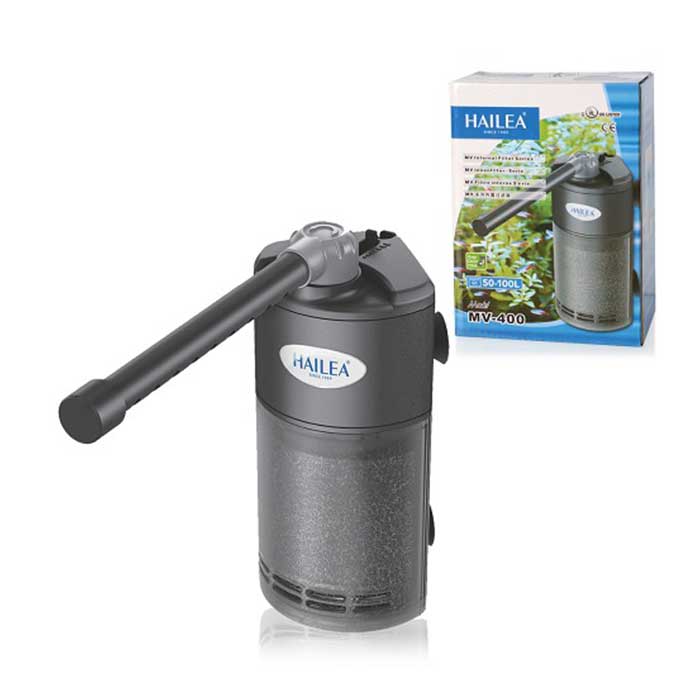 Charles Austen Hailea MV400 compact internal corner aquarium filter with adjustable flow