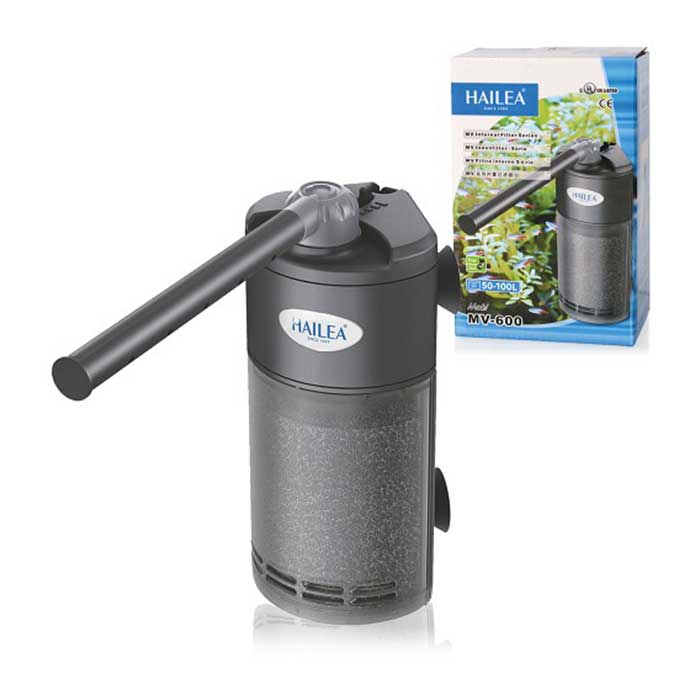 Charles Austen Hailea MV600 compact internal corner aquarium filter with adjustable flow and spray bar