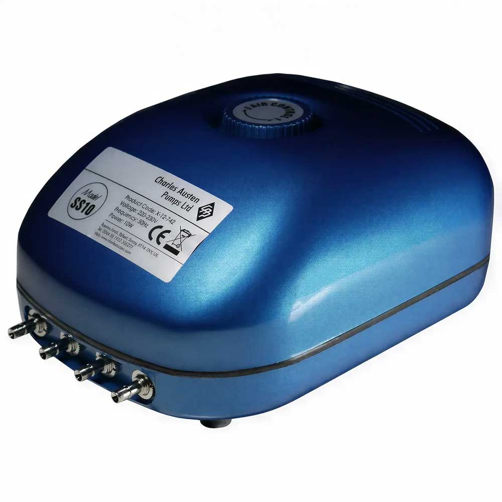 Charles Austen Hailea SS10 Blue Air Pump with 4 outlets