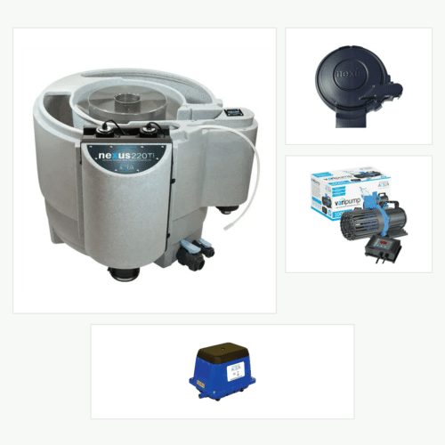 Evolution Aqua Nexus 220 Titanium complete filter kit with free lid, Varipump 10000 and Airtech air pump